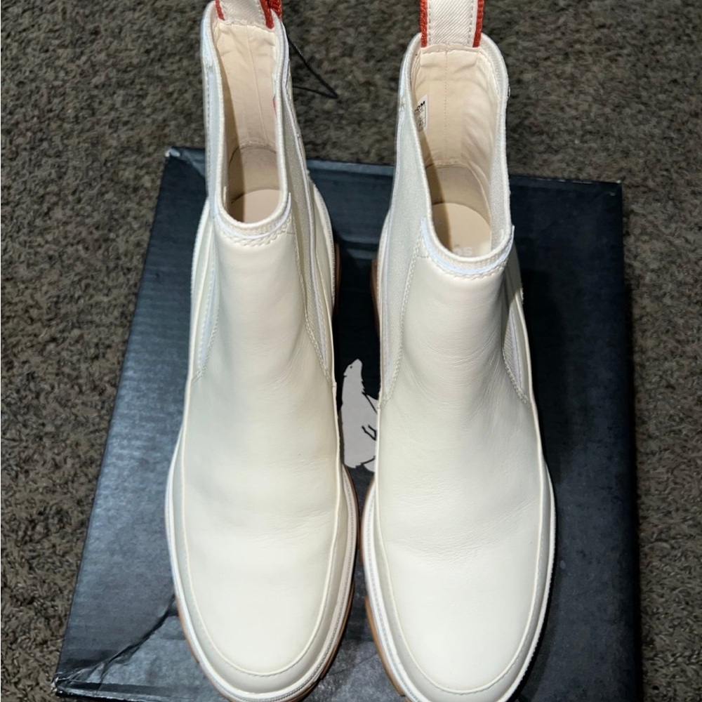 Sorel White Leather women s Boots
